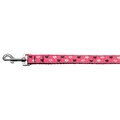 Unconditional Love Argyle Hearts Nylon Ribbon Leash Bright Pink 1 inch wide 4ft Long UN749609